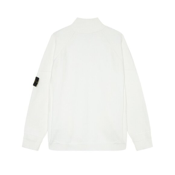Stone Island White Full-Zip Sweater - Picture 2 of 2